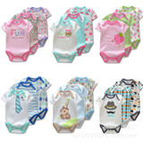 3 Pieces/lot Brand Summer Baby Boys Romper Animal style Short Sleeve cotton infant rompers Jumpsuit cotton Baby Newborn Clothes