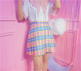 Harajuku Plaid Pleated High Waist Skirt Harajuku Plaid Pleated High Waist Skirt