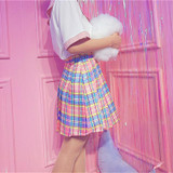 Harajuku Plaid Pleated High Waist Skirt Harajuku Plaid Pleated High Waist Skirt