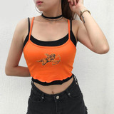 Two Color Sexy Spaghetti Strap Summer Crop Top