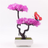 Artificial Plants Bonsai Small Tree Pot Plants Fake Flowers Potted Ornaments For Home Decoration Hotel Garden Decor