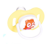 1PCs Orthodontics Pacifiers Baby Cotton Animals Printing Safe Food Grade Silicone Cute Baby Round and Flat Nipples Pacifiers