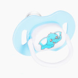 1PCs Orthodontics Pacifiers Baby Cotton Animals Printing Safe Food Grade Silicone Cute Baby Round and Flat Nipples Pacifiers