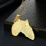 Africa Map Eye Of Horus Pendant Necklace