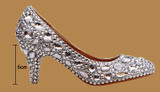 Fashion women's crystal rhinestone shoes platform shoes bride wedding