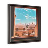 Sultan Ahmed Blue Mosque from Ayasofya Masjid Square Framed Premium Gallery Wrap Canvas