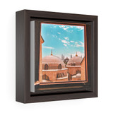 Sultan Ahmed Blue Mosque from Ayasofya Masjid Square Framed Premium Gallery Wrap Canvas