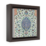 Persian Carpet Mosaic Square Framed Premium Gallery Wrap Canvas