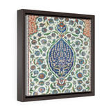 Persian Carpet Mosaic Square Framed Premium Gallery Wrap Canvas