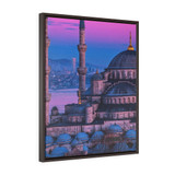 Sultan Ahmed Blue Mosque Vertical Framed Premium Gallery Wrap Canvas