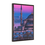 Sultan Ahmed Blue Mosque Vertical Framed Premium Gallery Wrap Canvas
