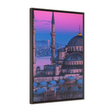 Sultan Ahmed Blue Mosque Vertical Framed Premium Gallery Wrap Canvas
