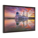 Masjid Bandaraya Floating Mosque Horizontal Framed Premium Gallery Wrap Canvas