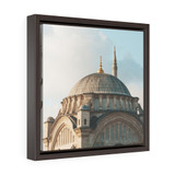 Sultan Ahmed Blue Mosque Square Framed Premium Gallery Wrap Canvas