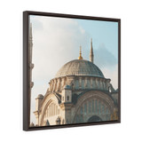Sultan Ahmed Blue Mosque Square Framed Premium Gallery Wrap Canvas