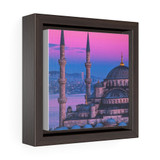 Sultan Ahmed Blue Mosque Square Framed Premium Gallery Wrap Canvas