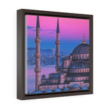 Sultan Ahmed Blue Mosque Square Framed Premium Gallery Wrap Canvas