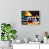 al-aqSaa Dome of the Rock Mosque Abstract Painting Square Canvas Gallery Wrap