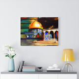 al-aqSaa Dome of the Rock Mosque Abstract Painting Square Canvas Gallery Wrap