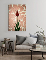 Made in Turkey Turkish Ebru Tulip Painting Wall Art Canvas Wrap Made in Turkey Turkish Ebru Tulip Painting Wall Art Canvas Wrap