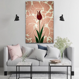Made in Turkey Turkish Ebru Tulip Painting Wall Art Canvas Wrap Made in Turkey Turkish Ebru Tulip Painting Wall Art Canvas Wrap