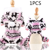 Puppy Hoodie Clothes Plush Dog Four legged Warm Comfortable Clothes Pet Winter Jumpsuit Fashion Pet Outfits Supplies|Cat Clothing|