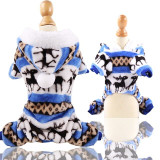 Puppy Hoodie Clothes Plush Dog Four legged Warm Comfortable Clothes Pet Winter Jumpsuit Fashion Pet Outfits Supplies|Cat Clothing|