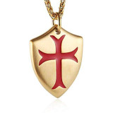 Knights Templar Necklace<br> Templar Symbol Golden