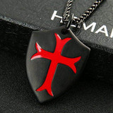 Knights Templar Necklace<br> Templar Symbol Black