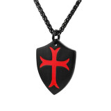 Knights Templar Necklace<br> Templar Symbol Black