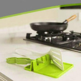Silicone Utensil Rest with Drip Pad for Multiple Utensils with Heat-Resistant