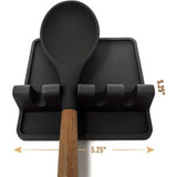 Silicone Utensil Rest with Drip Pad for Multiple Utensils with Heat-Resistant