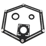 Six-Sided Ruler Measuring Angle Tool