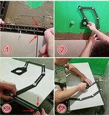 Six-Sided Ruler Measuring Angle Tool