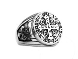 Knights Templar Ring<br> Saint Benedict Silver