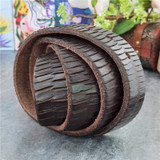 Luxury Vintage Leather Belt Top Thick Men's Belt Without Buckle