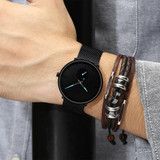 Luxury Quartz Watch Men Casual Slim Mesh Steel Waterproof Sport Watch