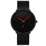 Luxury Quartz Watch Men Casual Slim Mesh Steel Waterproof Sport Watch