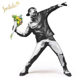 Modern Art Banksy Flower Bomber Resin Figurine England Street Art very Collectible Art