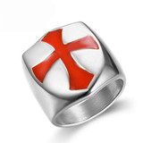 Knights Templar Ring<br> Templar Cross Silver