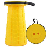 Retractable Stool Folding Chiar Portable Stool Folding Chair Stretching Home Camping Hiking Convenient Fishing Black Mini Chair
