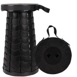 Retractable Stool Folding Chiar Portable Stool Folding Chair Stretching Home Camping Hiking Convenient Fishing Black Mini Chair