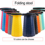 Retractable Stool Folding Chiar Portable Stool Folding Chair Stretching Home Camping Hiking Convenient Fishing Black Mini Chair