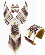 Bear Paw Turtle Design Jewelry Set Necklace Earrings Bracelet Handmade