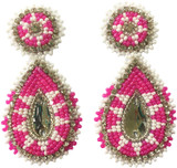 Handmade Glass Seed Beaded Teardrop Earrings