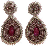 Handmade Glass Seed Beaded Teardrop Earrings