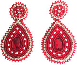 Handmade Glass Seed Beaded Teardrop Earrings