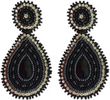 Handmade Glass Seed Beaded Teardrop Earrings