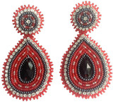 Handmade Glass Seed Beaded Teardrop Earrings