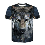 Gray Wolf 3D Printed T-Shirt Men/Women